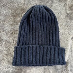 Men's Ribbed Knit Beanie - Black